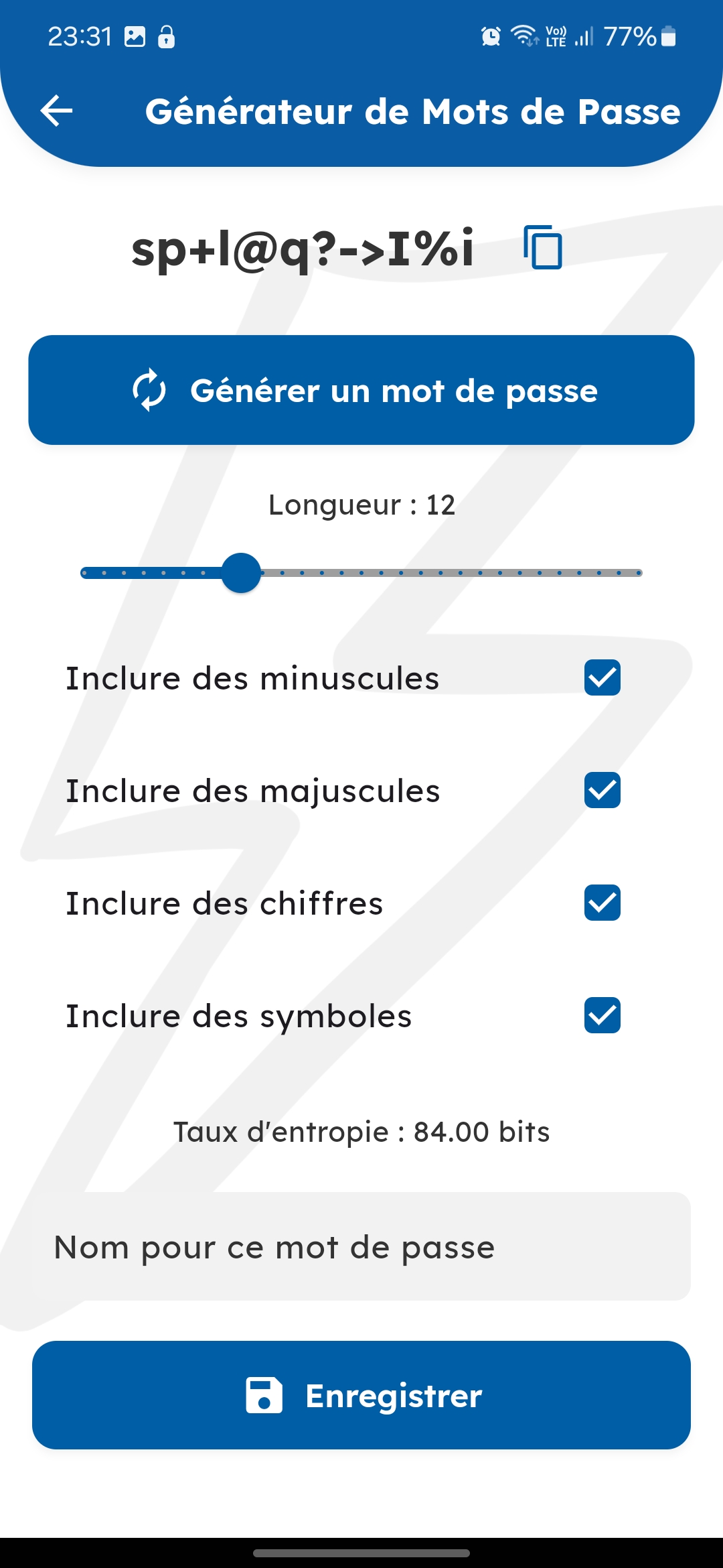 Générateur de mots de passe