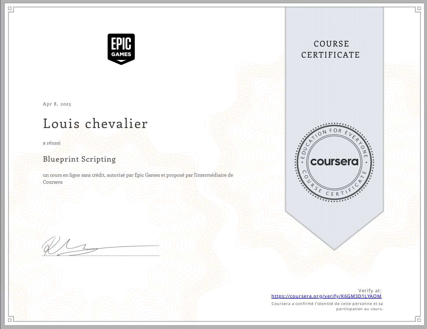 Certification Blueprint Scripting